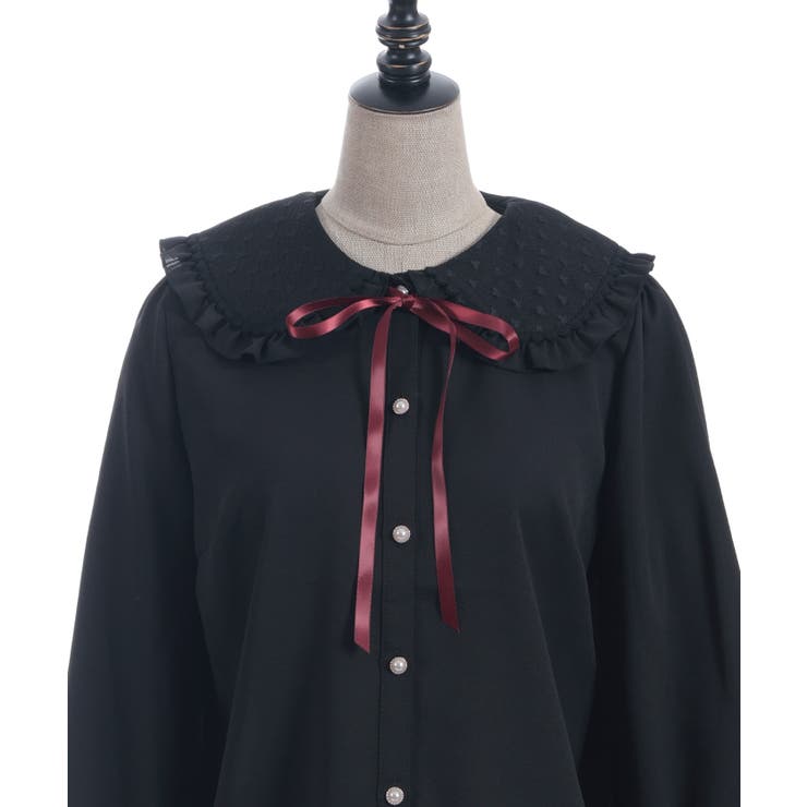 ハートチュールビッグ襟ブラウス | axes femme | 詳細画像18 