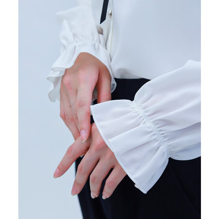 ハートチュールビッグ襟ブラウス | axes femme | 詳細画像8 