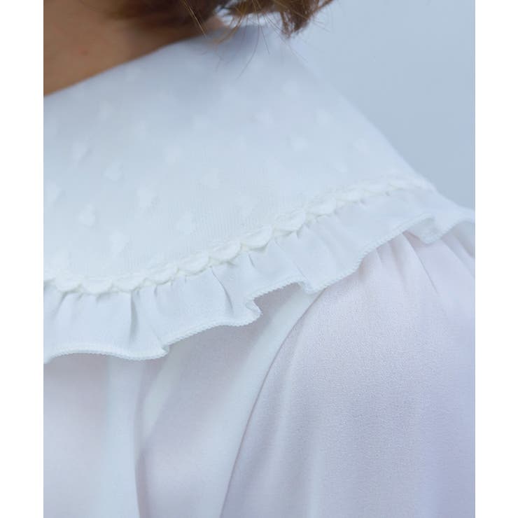 ハートチュールビッグ襟ブラウス | axes femme | 詳細画像9 