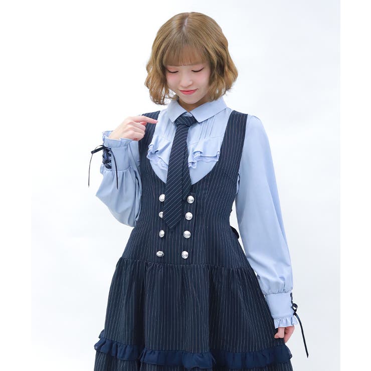 2WAYストライプタイ付ブラウス | axes femme | 詳細画像4