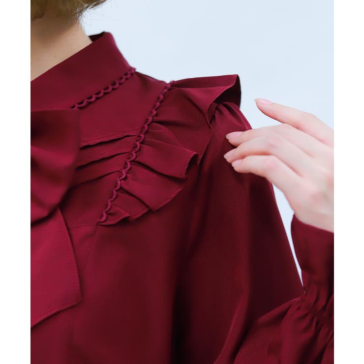 ビッグリボン付き丸襟ブラウス | axes femme | 詳細画像10 