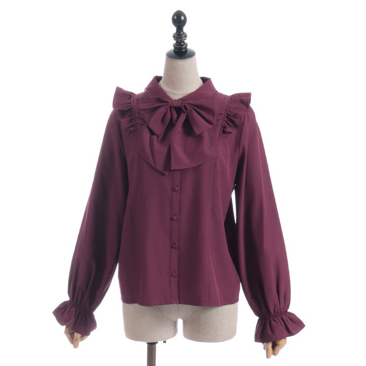 ビッグリボン付き丸襟ブラウス | axes femme | 詳細画像12 