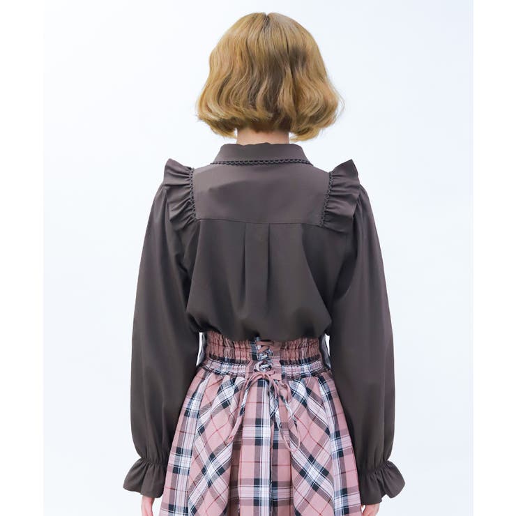 ビッグリボン付き丸襟ブラウス | axes femme | 詳細画像3 