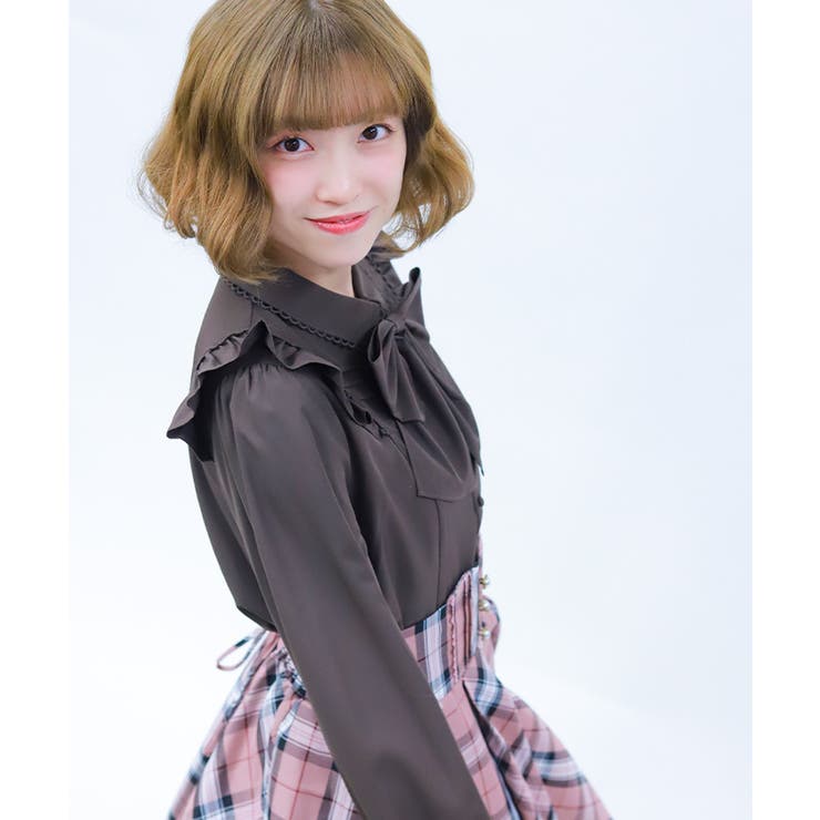 ビッグリボン付き丸襟ブラウス | axes femme | 詳細画像4 