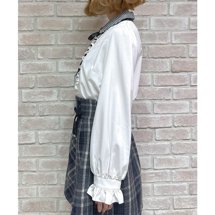 金具使い襟ブラウス | axes femme | 詳細画像2 