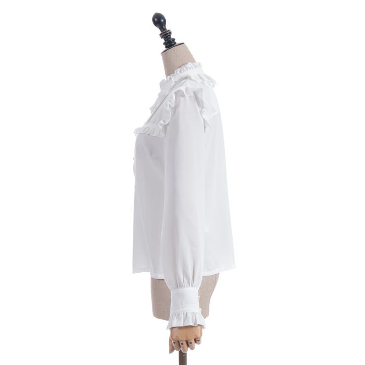 スタンドカラーフリルブラウス | axes femme | 詳細画像13 