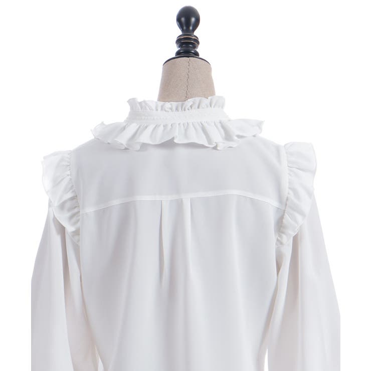 スタンドカラーフリルブラウス | axes femme | 詳細画像16 