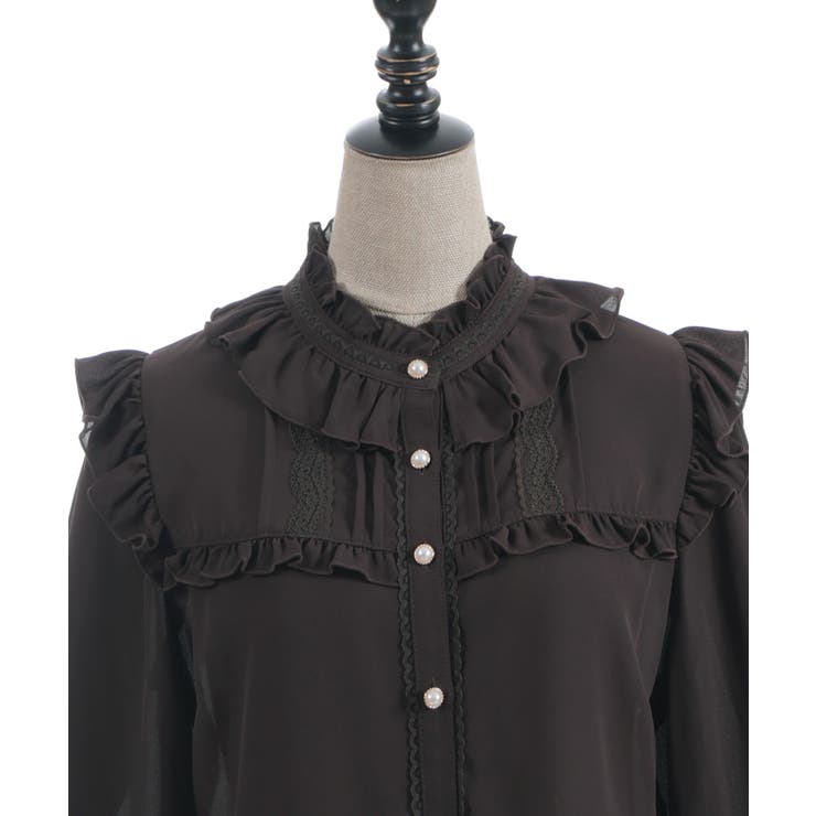 スタンドカラーフリルブラウス | axes femme | 詳細画像22 