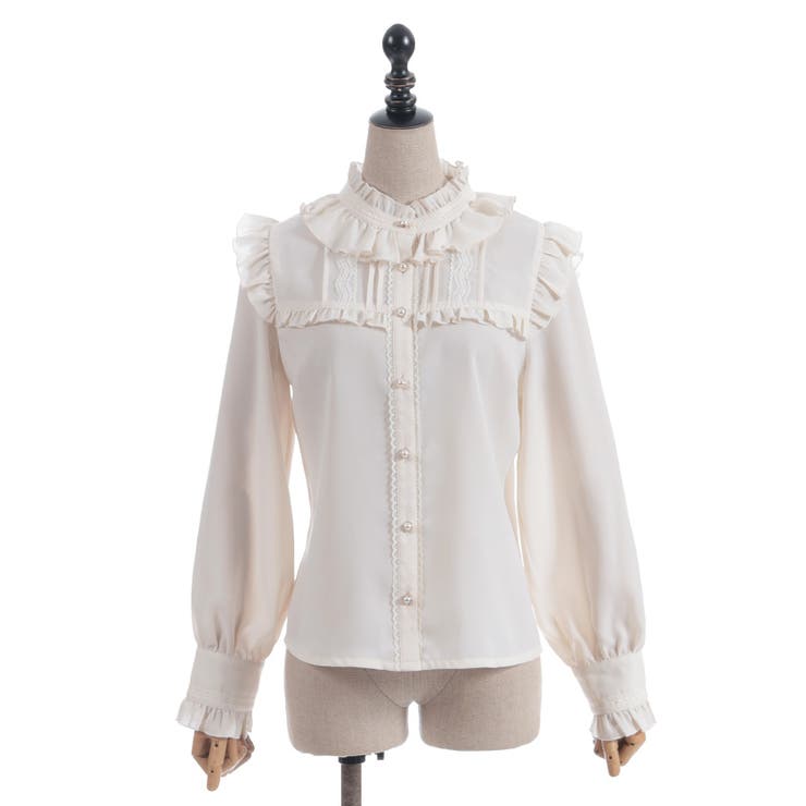 スタンドカラーフリルブラウス | axes femme | 詳細画像25 