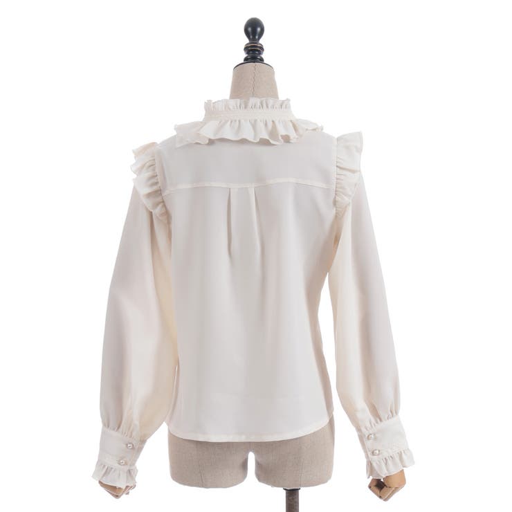 スタンドカラーフリルブラウス | axes femme | 詳細画像27 