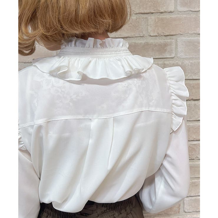 スタンドカラーフリルブラウス | axes femme | 詳細画像5 