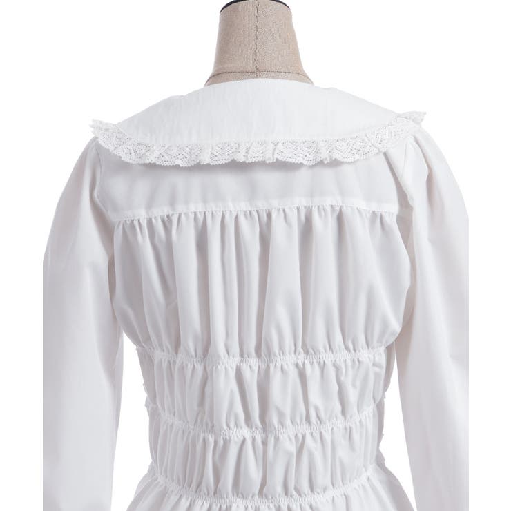 シャーリングフリル丸襟ブラウス | axes femme | 詳細画像18 