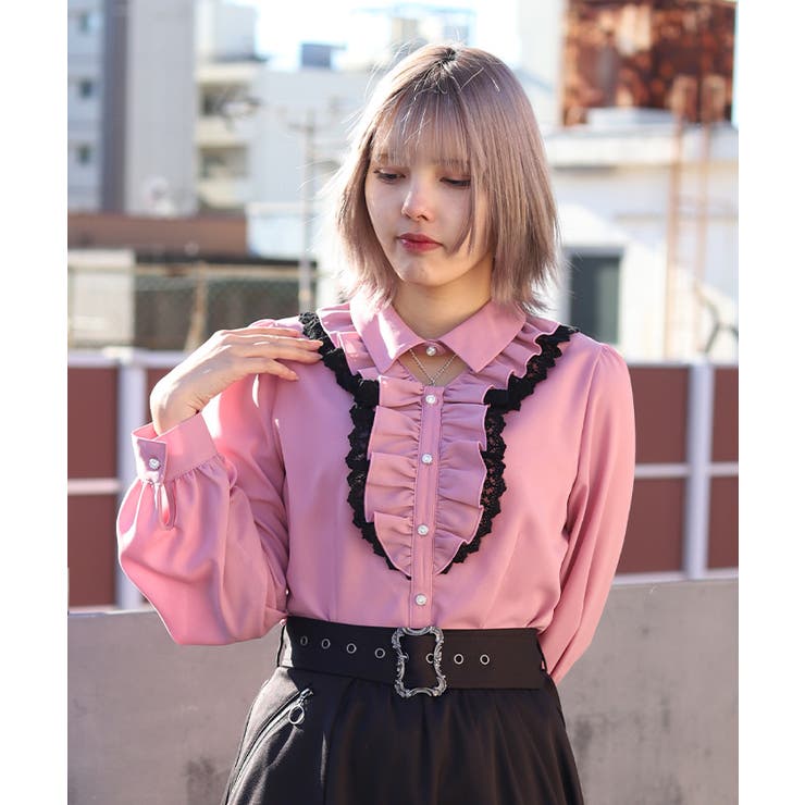 ハートチャームフリルブラウス | axes femme | 詳細画像4 