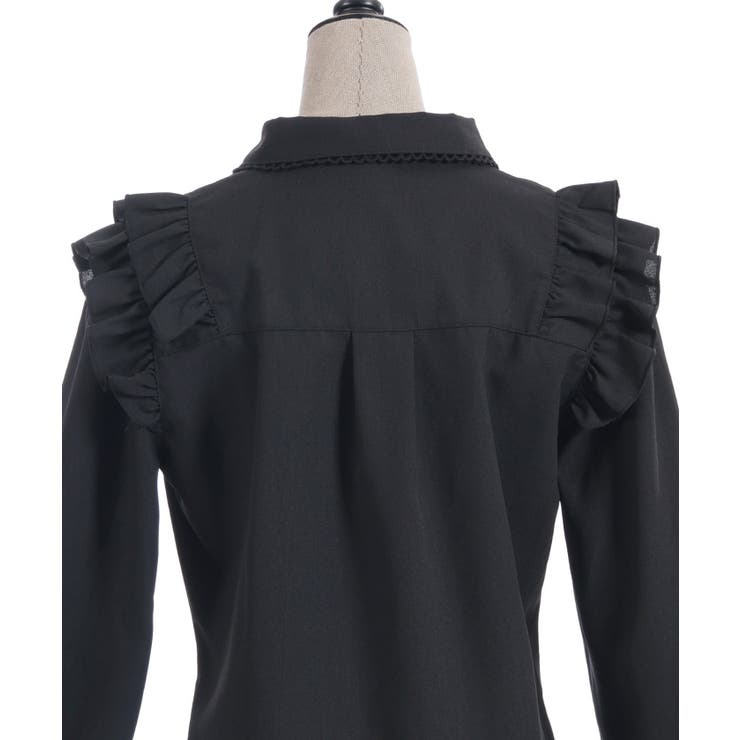 ブローチ付きヨークフリルブラウス | axes femme | 詳細画像11 