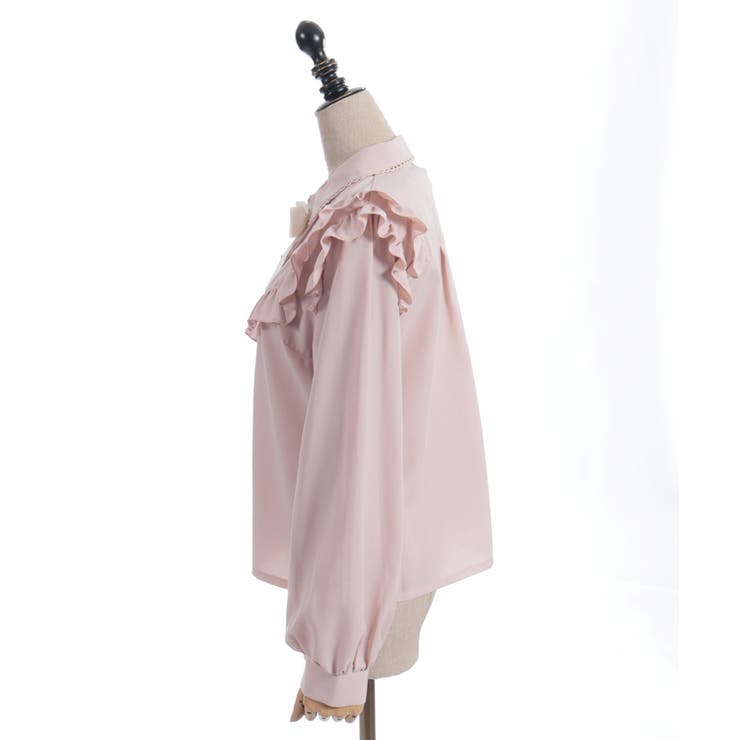 ブローチ付きヨークフリルブラウス | axes femme | 詳細画像14 