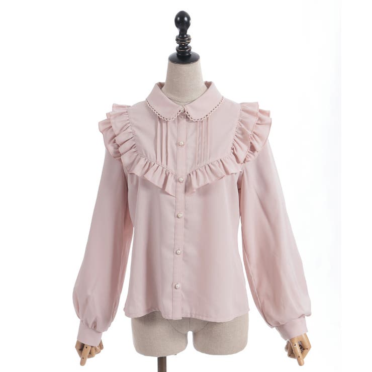 ブローチ付きヨークフリルブラウス | axes femme | 詳細画像18 