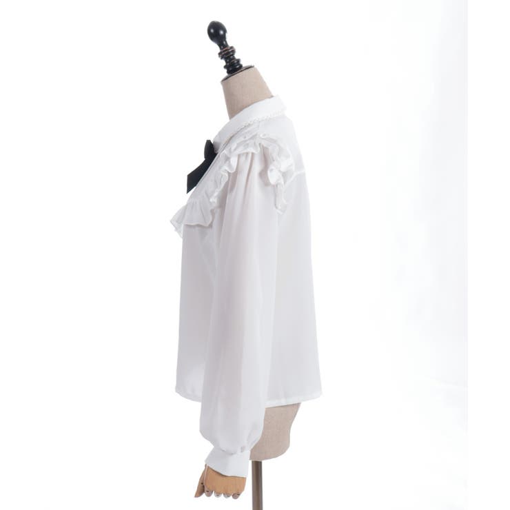 ブローチ付きヨークフリルブラウス | axes femme | 詳細画像22 