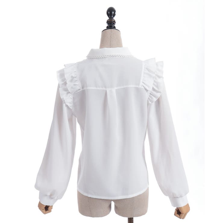 ブローチ付きヨークフリルブラウス | axes femme | 詳細画像23 