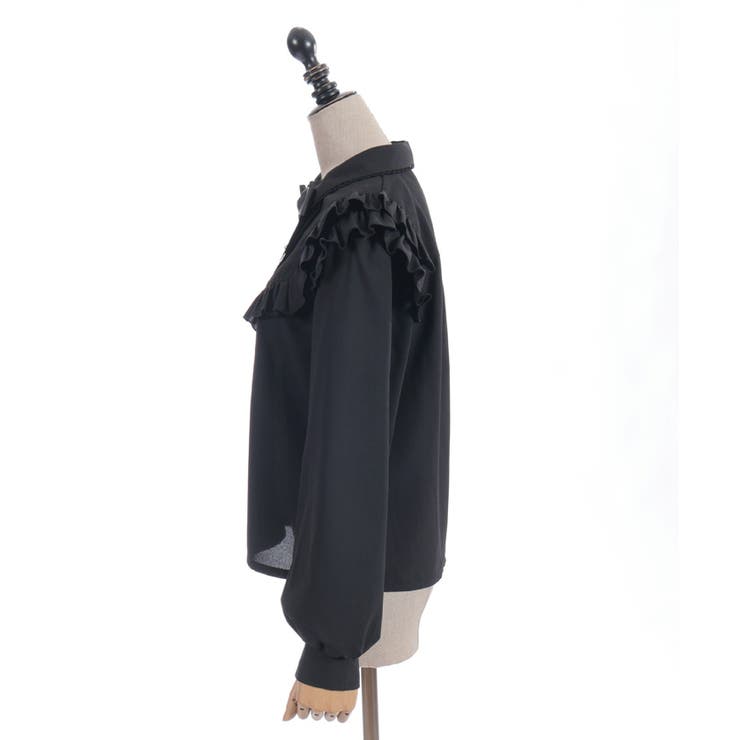 ブローチ付きヨークフリルブラウス | axes femme | 詳細画像6 