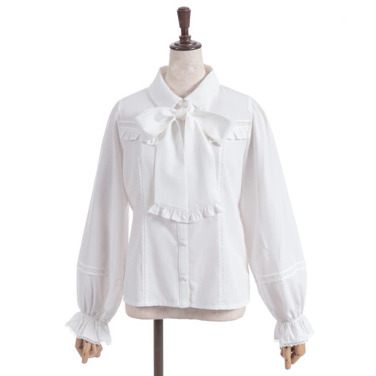 ボウタイリボン付きフリルブラウス | axes femme | 詳細画像23 