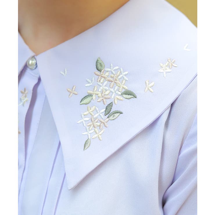 金木犀刺繍襟ブラウス | axes femme | 詳細画像10 