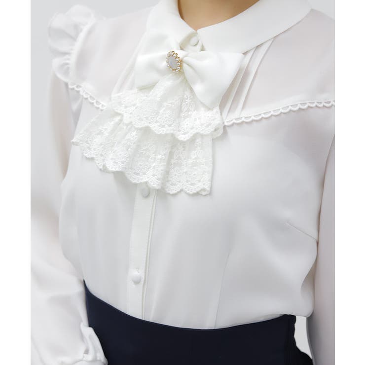 リボンジャボ付きブラウス | axes femme | 詳細画像10 