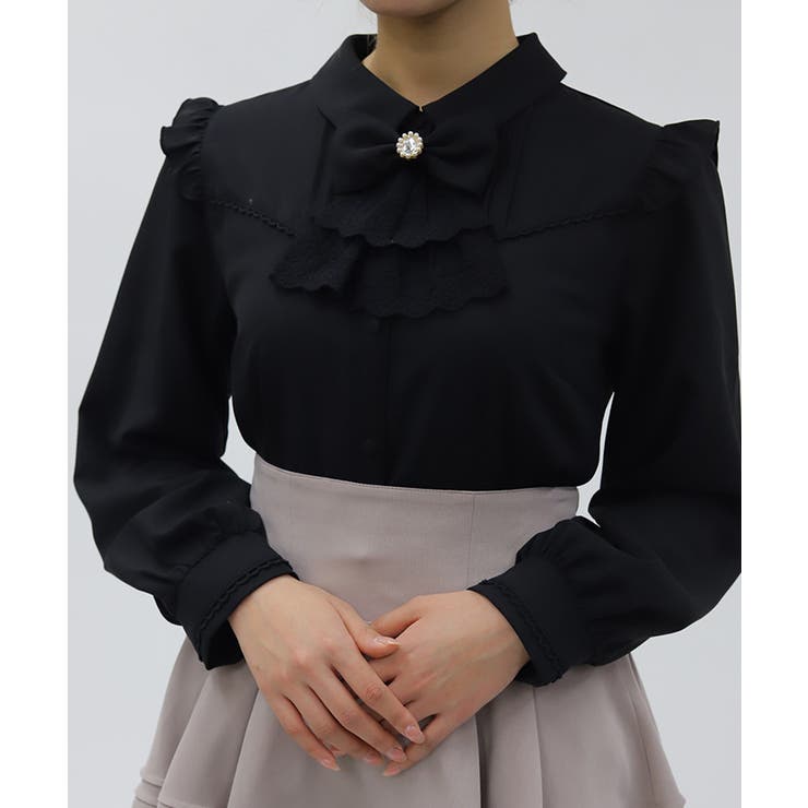 リボンジャボ付きブラウス | axes femme | 詳細画像6 