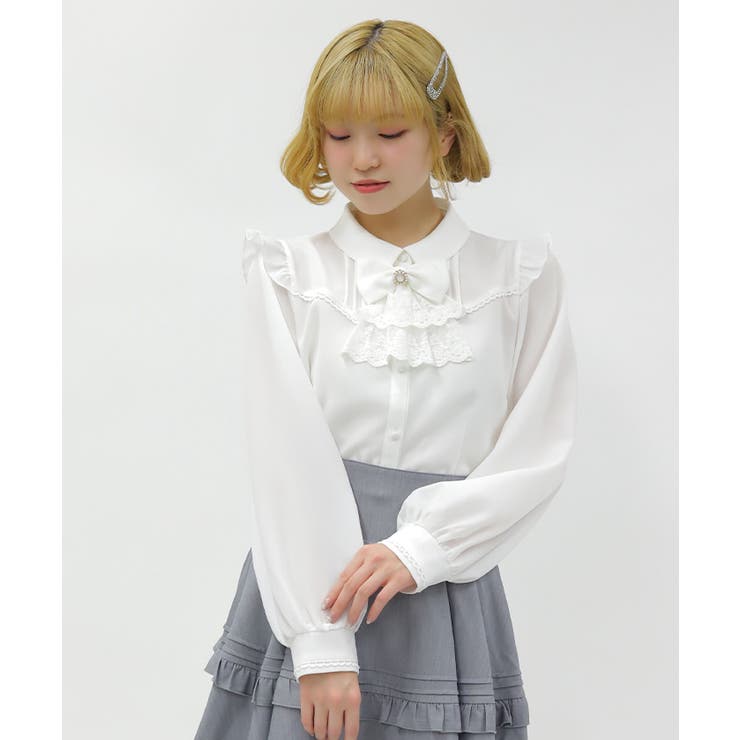 リボンジャボ付きブラウス | axes femme | 詳細画像7 