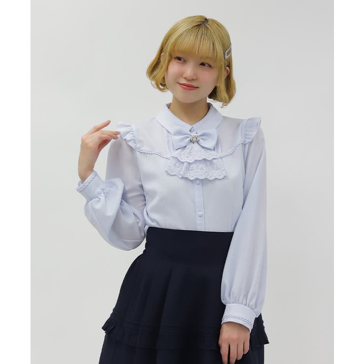 リボンジャボ付きブラウス | axes femme | 詳細画像9 