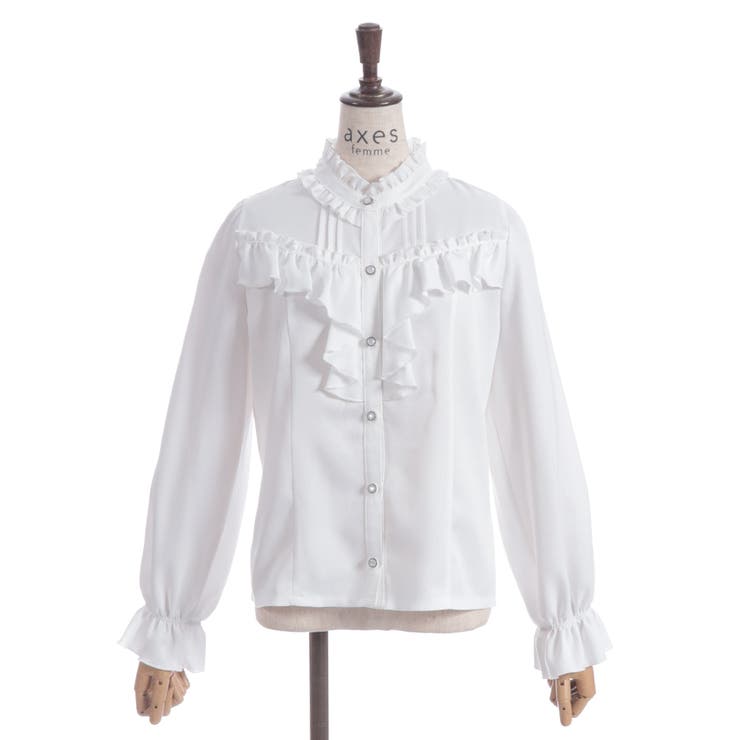 リボン×ジャボブローチ付ブラウス | axes femme | 詳細画像19 