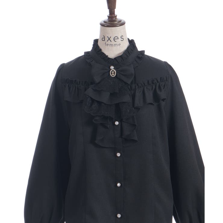 リボン×ジャボブローチ付ブラウス | axes femme | 詳細画像25 