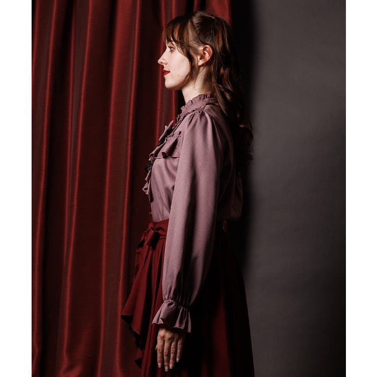 リボン×ジャボブローチ付ブラウス | axes femme | 詳細画像3 