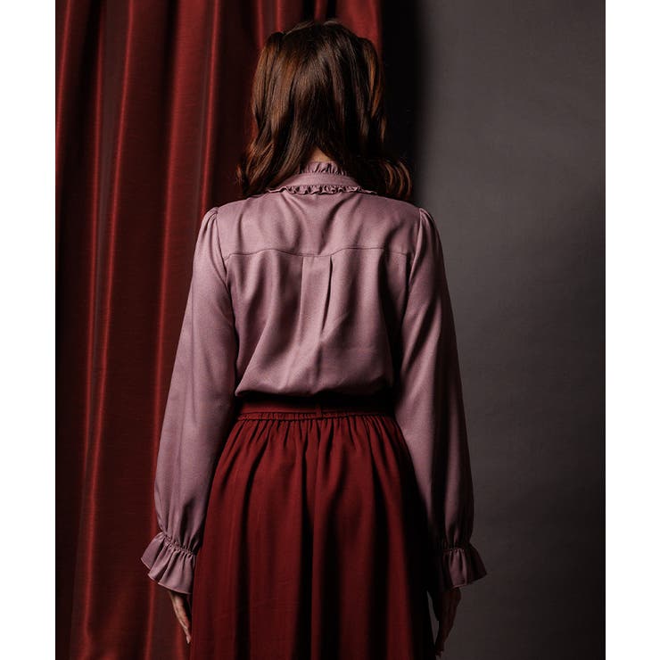 リボン×ジャボブローチ付ブラウス | axes femme | 詳細画像4 