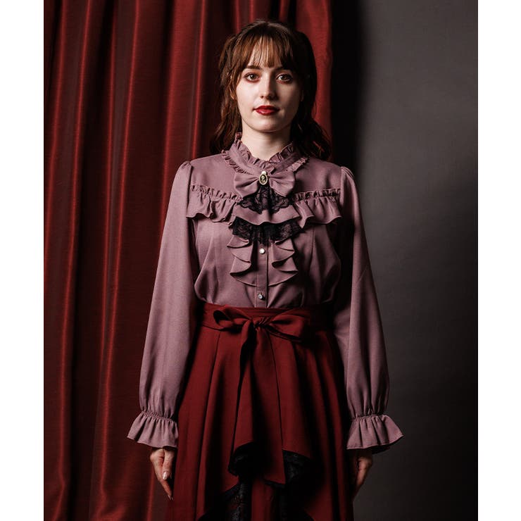 リボン×ジャボブローチ付ブラウス | axes femme | 詳細画像5 