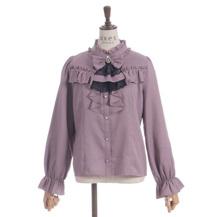 リボン×ジャボブローチ付ブラウス | axes femme | 詳細画像6 