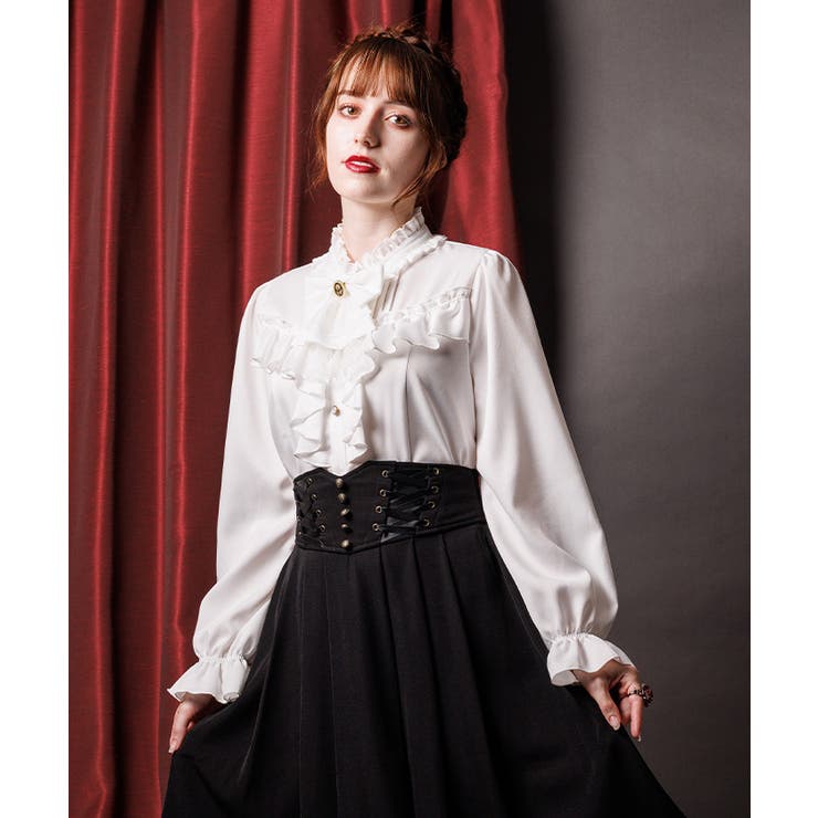 生成り | リボン×ジャボブローチ付ブラウス | axes femme