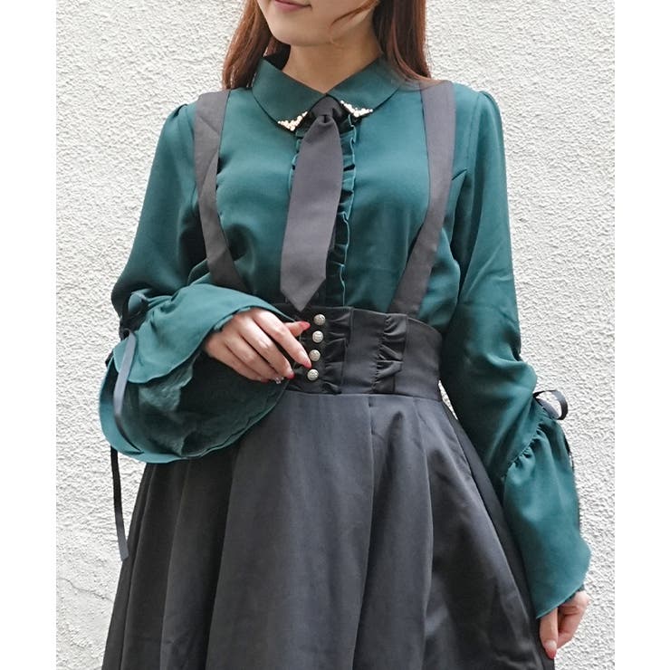 黒 | ネクタイ付フレアスリーブＢＬ | axes femme