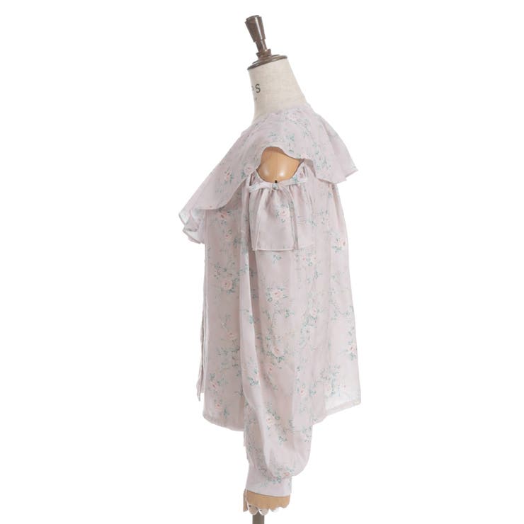 肩開きチョーカー風フリルブラウス | axes femme | 詳細画像19 