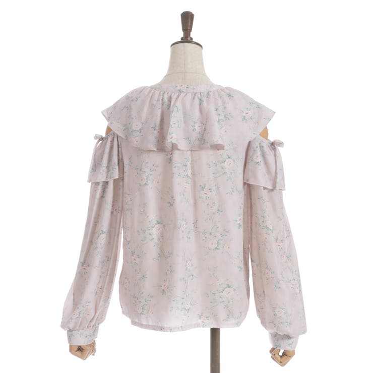 肩開きチョーカー風フリルブラウス | axes femme | 詳細画像20 