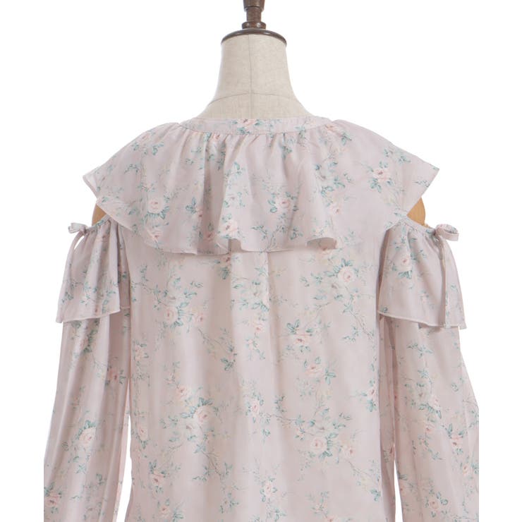 肩開きチョーカー風フリルブラウス | axes femme | 詳細画像24 