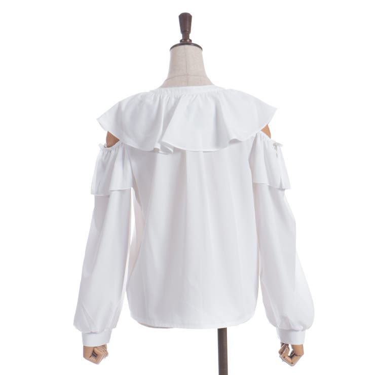 肩開きチョーカー風フリルブラウス | axes femme | 詳細画像29 