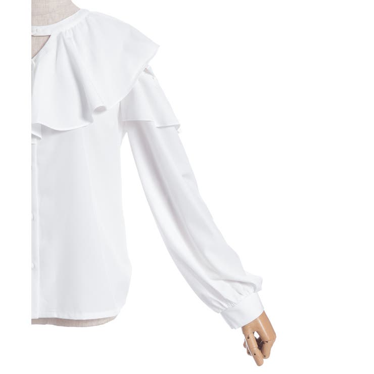 肩開きチョーカー風フリルブラウス | axes femme | 詳細画像34 