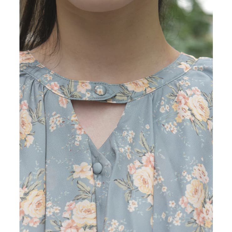 肩開きチョーカー風フリルブラウス | axes femme | 詳細画像8 