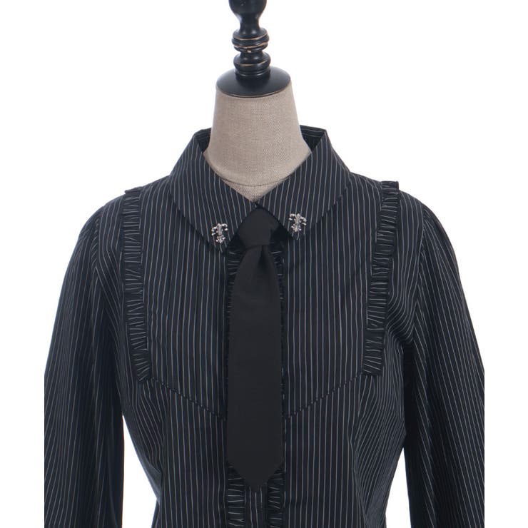 タイ付き襟金具デザインブラウス | axes femme | 詳細画像12 