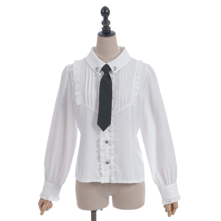 タイ付き襟金具デザインブラウス | axes femme | 詳細画像17 