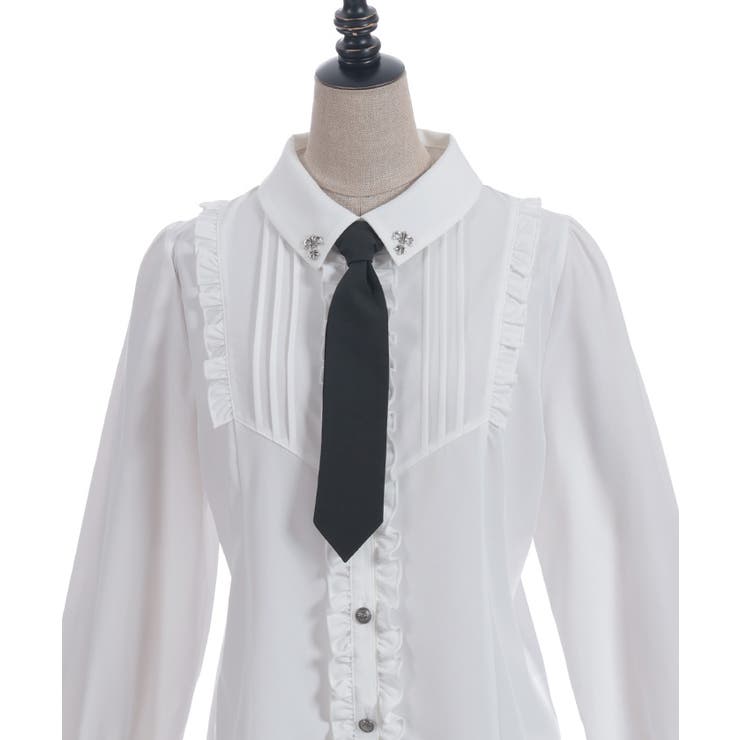 タイ付き襟金具デザインブラウス | axes femme | 詳細画像20 