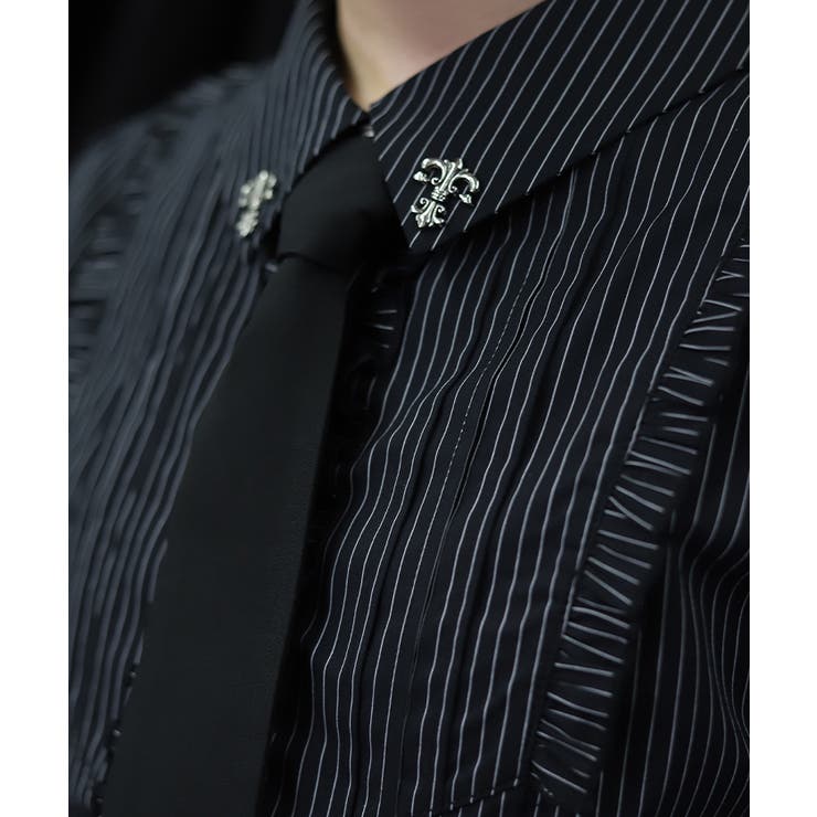 タイ付き襟金具デザインブラウス | axes femme | 詳細画像8 