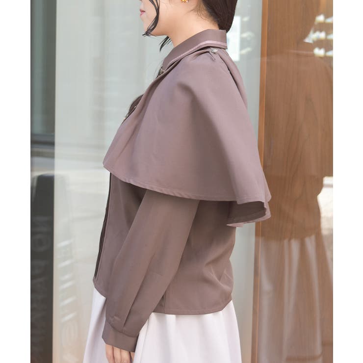 連釦×チェーン付ケープ風ブラウス | axes femme | 詳細画像2 