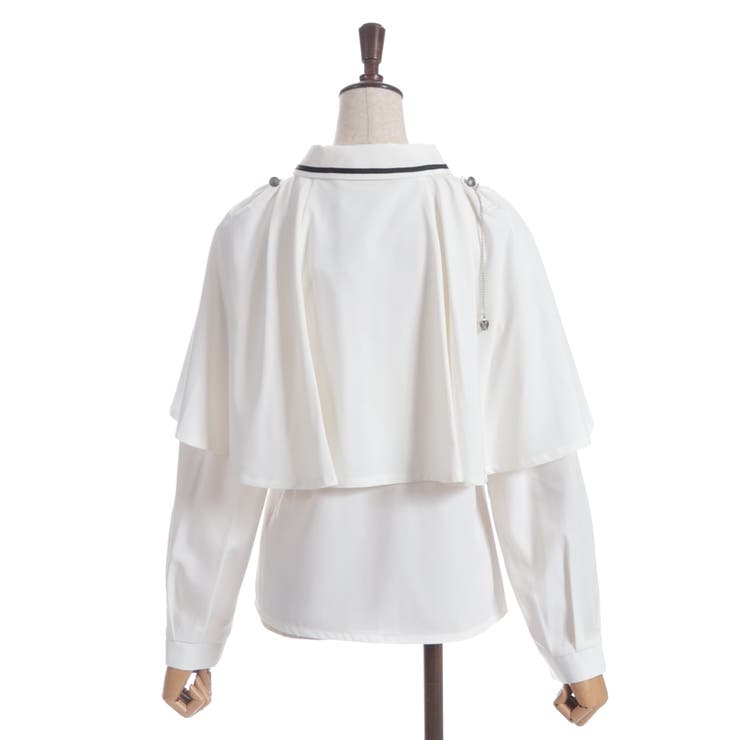 連釦×チェーン付ケープ風ブラウス | axes femme | 詳細画像22 