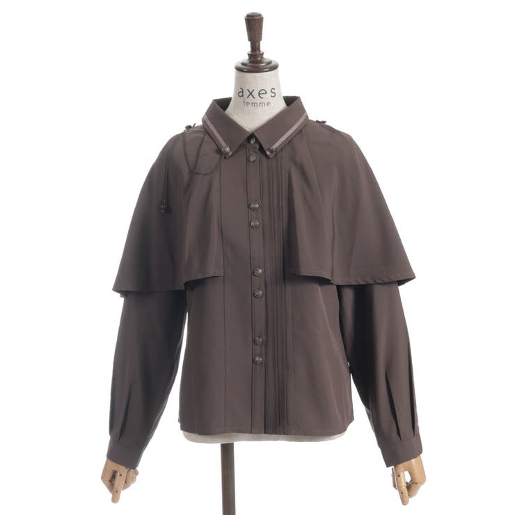 連釦×チェーン付ケープ風ブラウス | axes femme | 詳細画像26 